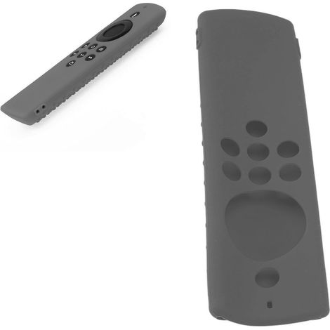 Étui de protection en silicone gris foncé compatible avec la nouvelle télécommande Amazon Fire TV Stick Lite (1/5)