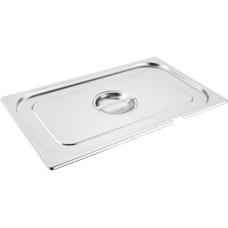Couvercle inox GN 1/1 avec encoche - VOGUE (1/3)