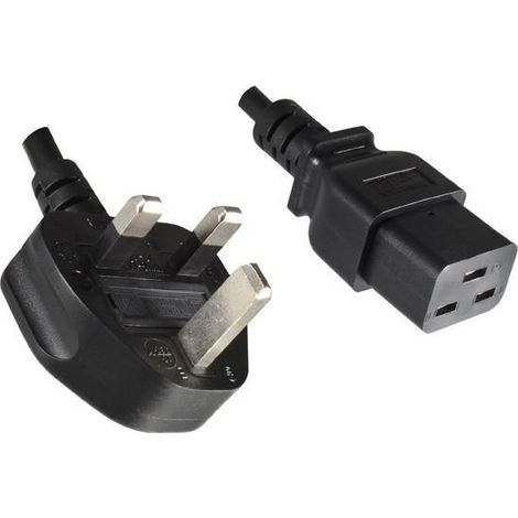 Microconnect PE090618 cable de transmisión Negro 1,8 m Enchufe tipo G C19 acoplador