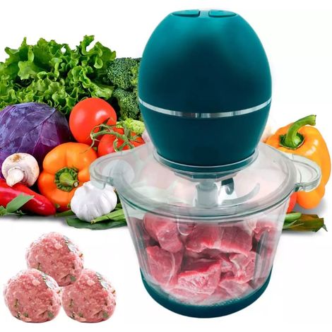 Tritatutto e Frullatore Elettrico da Cucina 300W con Ciotola in Vetro 1.5L