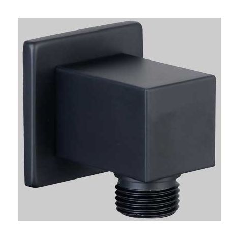 Presa Acqua Quadra Nero 1/2 Made in Italy