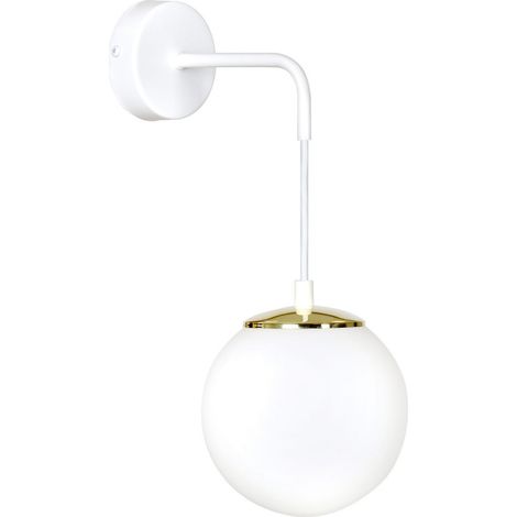 Applique da parete Emibig OGNIS bianco oro vetro 1xE14 (1/5)
