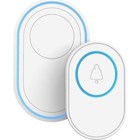 Sonnette sans fil - Kit de sonnette sans fil - Sonnette connectée WiFi avec alarme sonore et lumineuse pour porte d'entrée (1/5)