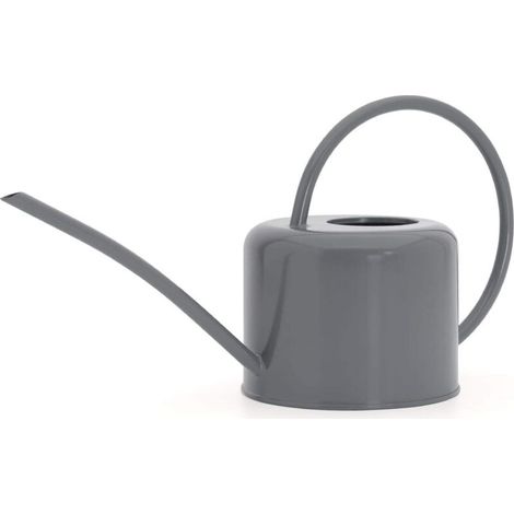 [JAMAIS UTILISÉ]Petit arrosoir 1,1L en acier galvanisé Peinture à la craie pour plantes d'intérieur Design moderne en métal avec bec fin et poignée haute (Grey）)
