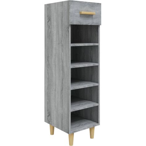 Zapatero madera contrachapada gris Sonoma 30x35x105 cm vidaXL (1/5)