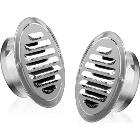 Grille d'aération extérieure ronde 100 mm – Acier inoxydable – Fixation sécurisée avec vis – Protection anti-insectes pour ventilation efficace (1/4)