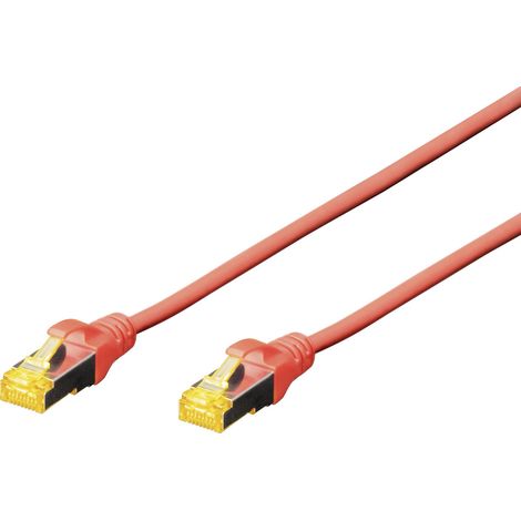 Digitus DK-1644-A-020/R RJ45 Patchkabel CAT 6a S/FTP 2.00 m Rot Halogenfrei, verdrillte Paare, mit R (1/5)