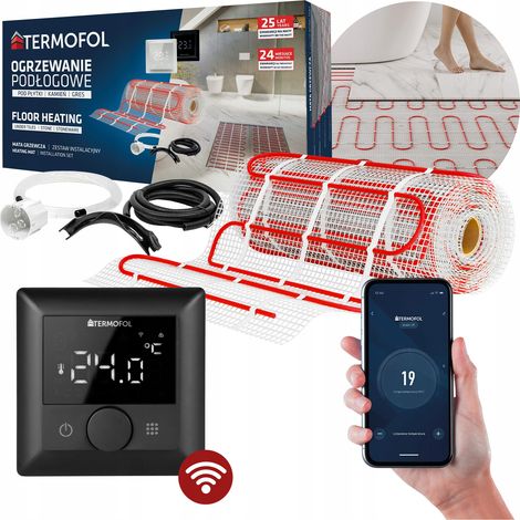 TAPIS sous carrelage KIT DE CHAUFFAGE AU SOL 2 m2 150W/m2 +TFH5 WIFI