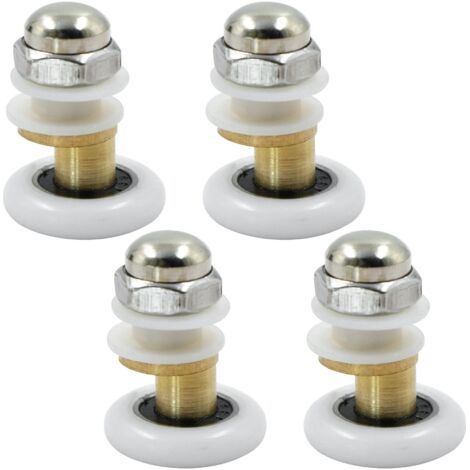 Duschentürrolle - Duschrollen Rad für Schiebetüren Duschrollen Messing Duschkabine Tür mit Rolle Rad 4 Stück 23mm (1/5)