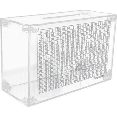 Sparschwein aus Acryl, Aufbewahrungsbox zum Geldsparen, Dekoration für Zuhause, Schule, Büro, Schlafzimmer oder Studentenwohnheim. (1/5)