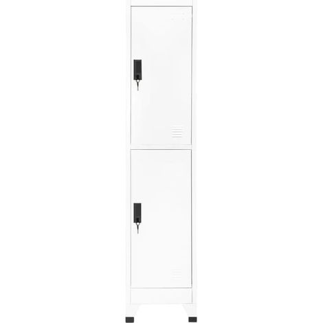Maison Exclusive - Taquilla de acero blanco 38x45x180 cm (1/5)