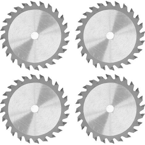 4 Hartmetall-Kreissägeblätter, 85 mm, 24 Zähne, 3000 U/min, zum Schneiden von Holz und Kunststoff, 4er-Pack, 10 mm/0,4 Zoll Bohrung (1/5)