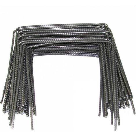 Nortene – Lot de 100 agrafes métalliques Fixsol XL 20 x 25 x 20 cm – Pour fixation paillage – Acier 4 mm – Résistance optimale au vent