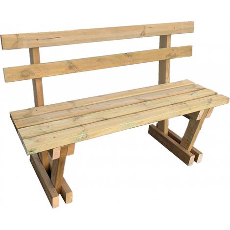 Panca Italfrom 3 Posti in Legno di Pino impregnato 150X40X100H cm