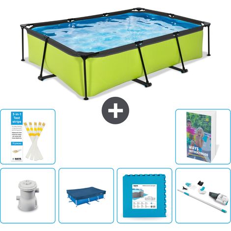 Exit Pool Rechteckig - 300x200x65 cm - 7-teilig S183