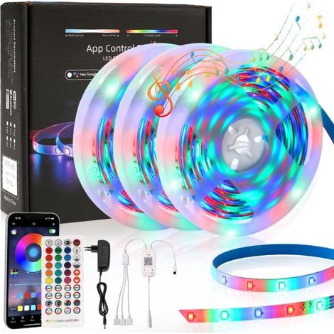 Ruban LED RGB - PIMPIMSKY - 15M - 2835 54 LEDs/M - Contrôle APP et Télécommande - IP65 Étanche-Ywey (1/4)