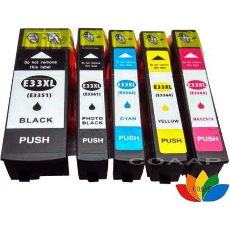 Cartouche d'encre Epson XP-530 XP-630 XP-635 XP-830 XP-540 XP-640 XP-645 XP-900 T3351 T3361 T3362 T3363 T3364