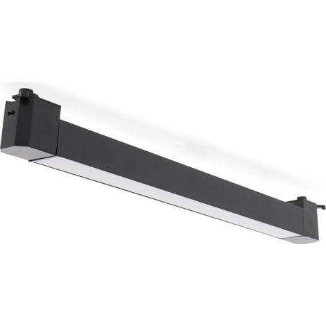 IluminaShop - Foco LED para Carril Lineal Black Dhin 24W Monofasico CCT IP20  3000+4000+6000