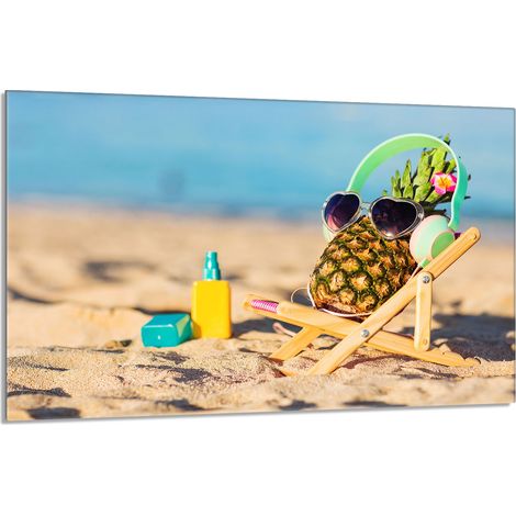 Glas-Herdplattenschutz 80x52 Ananas (1/5)