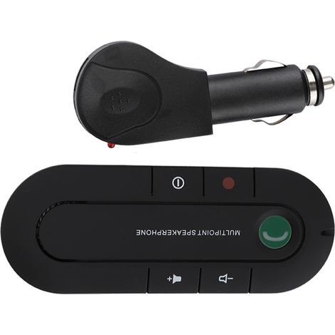 Kit mains libres Bluetooth pour pare-soleil de voiture avec haut-parleur et chargeur allume-cigare (1/5)