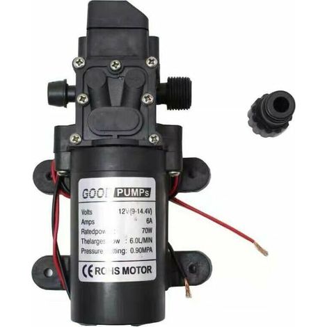 Pompe à eau à membrane haute pression DC 12V pompe électrique auto-amorçante pour caravane bateau nettoyage lavage et irrigation de jardin (1/5)