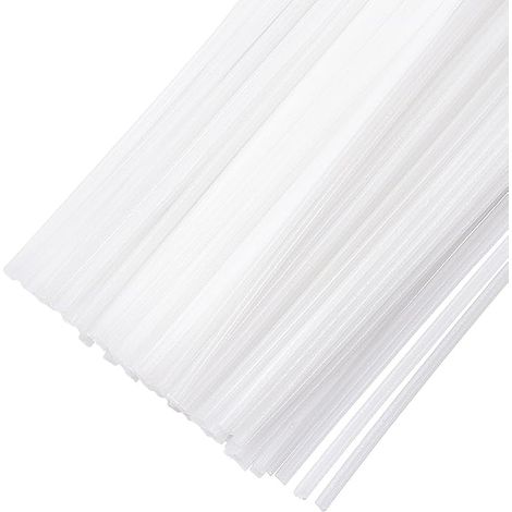 100 pcs tiges de soudure en plastique PE 20x0.5cm bandes de soudure tiges de soudeur kit de fournitures de soudure pour accessoires de réparation de pare-chocs de voiture, blanc (1/5)