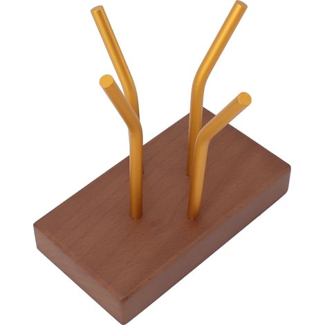 Porte-filtres à café avec base en bois, support stable et décoratif, pour ranger vos filtres à café. (1/5)