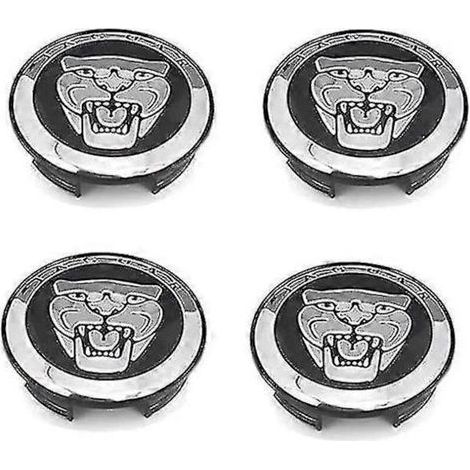 Jeu de 4 enjoliveurs noirs de 59 mm pour Jaguar X Type XK XF XJ XJ8 XJ6