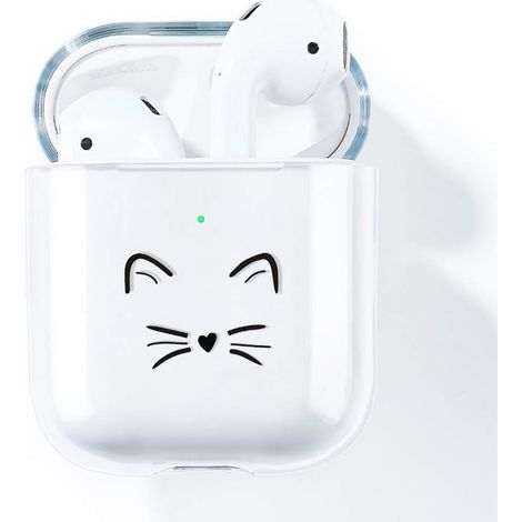 AirPods-Hülle, kompatibel mit AirPods 2 & 1, transparente Silikonhülle, Schutzhülle für AirPods (1/4)