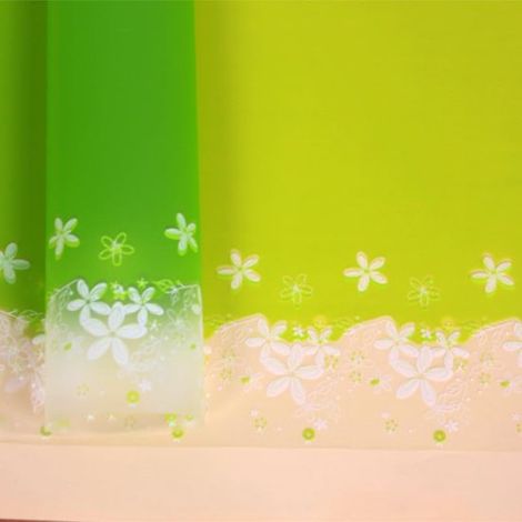 20 feuilles de papier cadeau Xiao Hua, imprimé fleurs, boîte cadeau, imperméable et mat, papier cadeau pour bouquets (vert) (1/4)