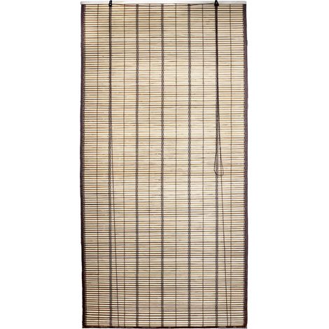 Tenda A Rullo Tapparella Bamboo A Caduta Pannello Porta Finestra Modello Oxaka, misura120x250coloreMarrone