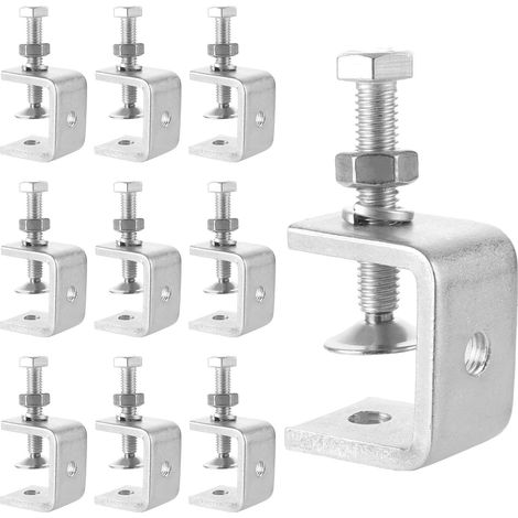 Lot de 10 Mini Serre Joint 30mm, Serre-Joints en C, serre joint menuisier, Acier Inoxydable Serre-joints c Robustes pour Travail du Bois, Fabrication de Meubles, Bricolage (1/5)