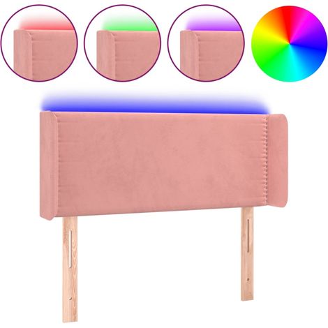 Maison Exclusive - Testiera a LED Rosa 103x16x78/88 cm in Velluto