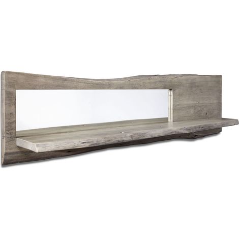 Étagère murale 165x22 Acacia laqué Gris taupe PURE ACACIA 906