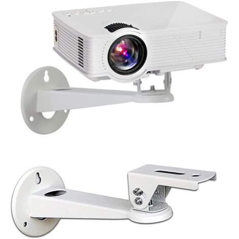 Mini Support Vidéoprojecteur Mural, 6,3 7,87 inch Vis M4 Rotation 360°, Inclinaison 60°, pour Caméra/Projecteur/Webcam Matériau Acier Carbone (1/5)