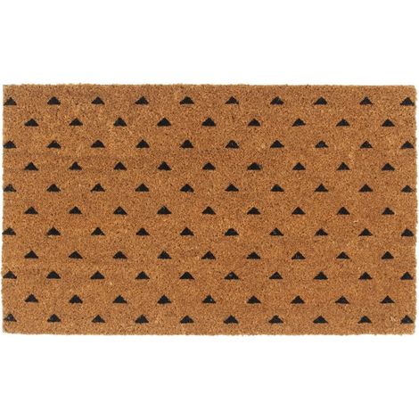 Tapis de porte naturel 45 x 75 cm antidérapant durable usage intérieur extérieur en fibre de coco naturel (1/5)
