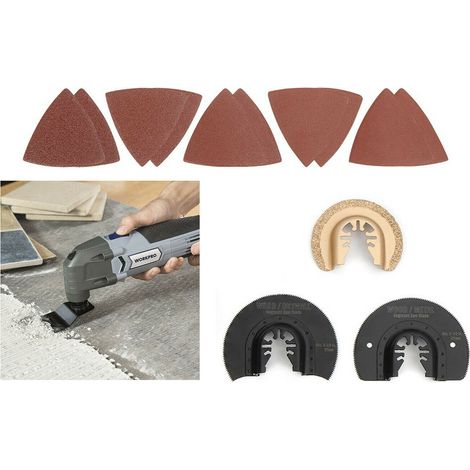 KIT ACCESSORI UTENSILE MULTIFUNZIONE 16 PZ OSCILLANTE VIBRARAZER LAMA TAGLIO 503