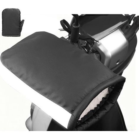 Gants de guidon coupe-vent, imperméables et résistants au froid. Housse chaude pour VTT, scooters et motoneiges. Noir, 29 x 19 x 5 cm (1/5)