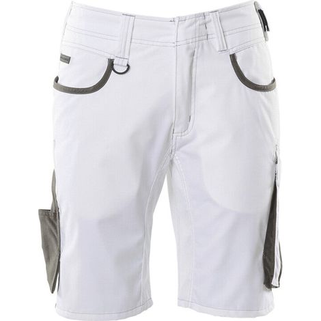 [GEBRAUCHT] B-Ware Mascot Shorts Arbeitshose leicht C49 weiß/dunkelanthrazit mit Gürtelschlaufen (1/2)