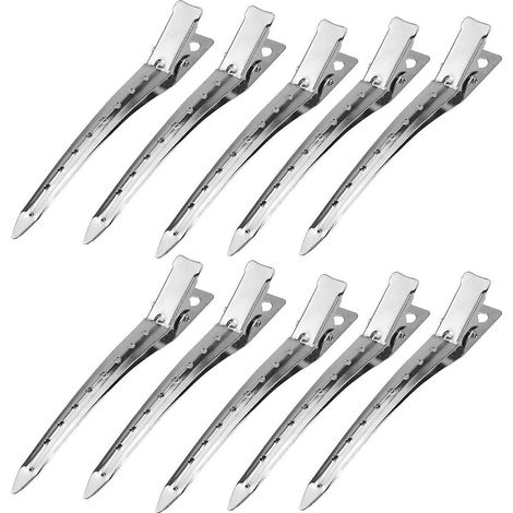 Pince Cheveux Coiffeur 24 Pices 9cm En Mtal Argent Pinces Cheveux Pingles Cheveux Barrettes Coiffant Pour Salon De Coiffure (1/5)