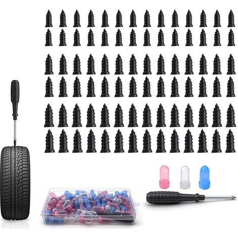 85-Piece Car Tyre Repair Kit with Screwdriver (1/5)
