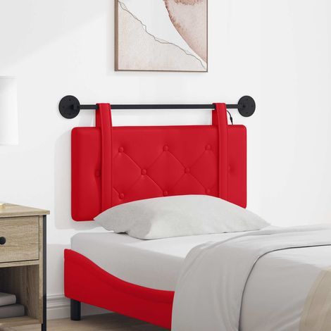 vidaXL Cabecero colgante Con luz LED Rojo Cuero sintético (1/5)