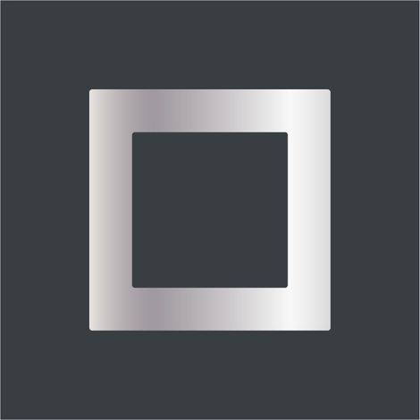 4M – Décor carré vide en aluminium brossé 220x220 – À coller sur tous matériaux – Aspect inox sans entretien – Pour portail et porte d'entrée (1/5)