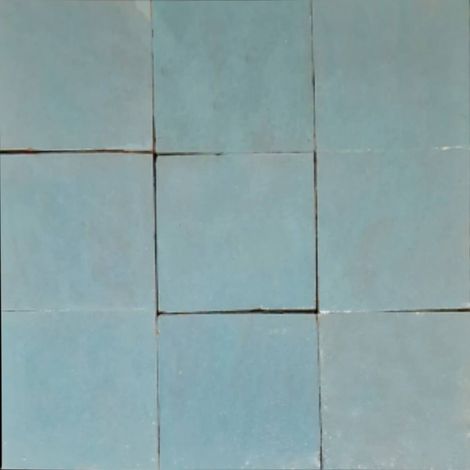 Carrelage sol et mur BEJMAT TRADITIONNEL GIOIA artisanal manuel marocain CARRE 10x10cm Aquamarine - 51 Aquamarine - 51 - - boîte de 1 m2