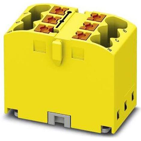 Bloc de distribution Phoenix Contact 6 voies, section de fils 12 AWG, 24A, 450 V ( Prix pour Paquet de 10 )