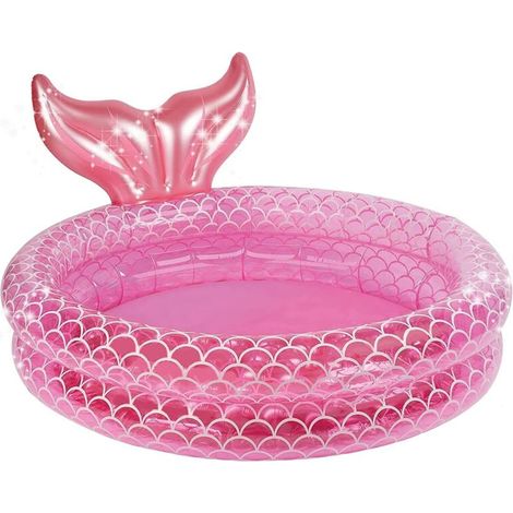 Pataugeoire gonflable, piscine gonflable, 2 anneaux, piscine gonflable, piscine pour enfants, piscine pour bébé, baignoire portable, pataugeoire pour enfants,90cm (1/5)
