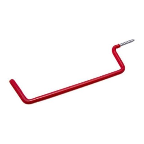 One Stop DIY Lot de 2 crochets d'échelle Revêtement plastique Rouge 245 mm 6,7 mm