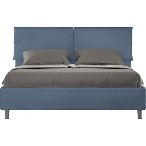 Letto Matrimoniale 160x190 cm Senza Rete Sleeper Blu (1/5)