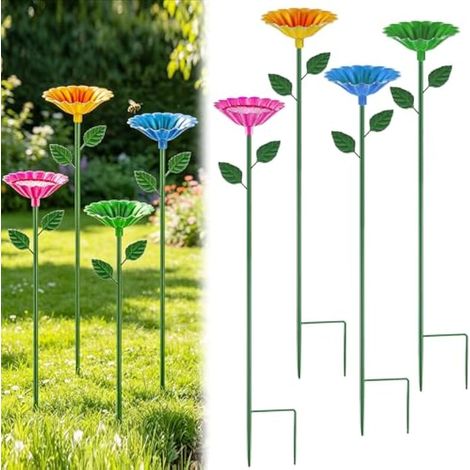 Abreuvoir pour Abeilles Jardin 4 Pièces, Distributeur d'eau pour Abeilles, Abreuvoir À Abeilles, Mangeoires D'abeilles en Métal, Décoration Extérieur Cadeau Jardinage (1/5)