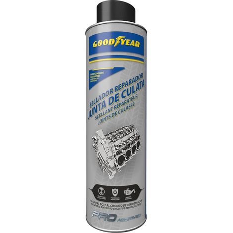 Scellant et réparateur joints de culasse 250ml – Additif pour circuit de refroidissement – Colmate les fuites – Compatible avec liquides IAT et OAT – Goodyear
